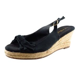 Natural Soul Size 6.5 M Black Slingback‎ Fabric Women Sandal Shoes